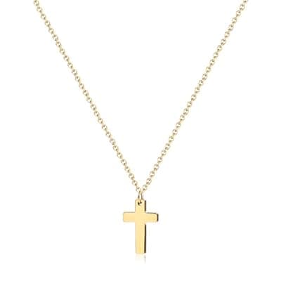 [JNZSSWHJJH] JNZSSWHJJH Easter Basket Stuffers - Cross Necklace for Women 18K Gold Plated Cross Necklace Dainty Gold Necklace for Women Teens Girls Gold Jewelry Easter Religious Christian Gifts
