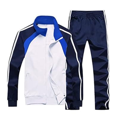 Sun Lorence Men's Athletic Running Tracksuit Set Casual Full Zip Jogging Sweat Suit