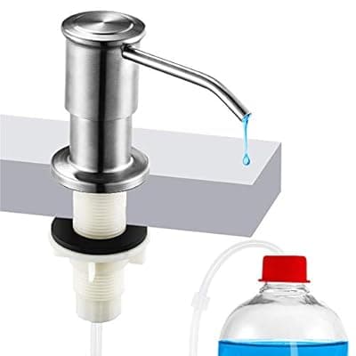 [One Sight] One Sight Soap Dispenser for Kitchen Sink and Extension Tube Kit, Kitchen Dish Soap Dispenser Pump With 47" No-spill Extension Tube Connects Directly To Soap Bottleand