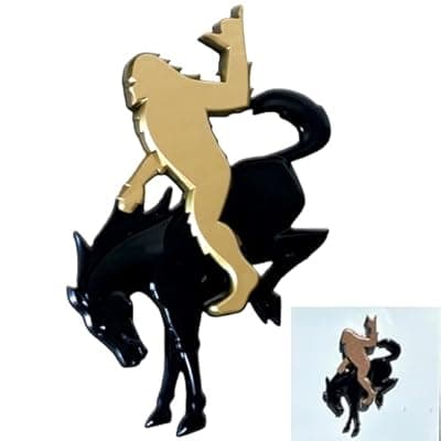 [ZAGEVIVIN] Add-A-Sasquatch Emblem for Bronco – 3" x 4" Overlay Decal – Easy Install, Industrial Strength 3M Tape – Fun Off-Road Customization & Personality Upgrade (Bronze Sasquatch Riding Horse Set)