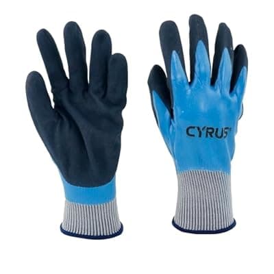 CYRUS Nitrile Gardening Gloves for Women＆Men, Thorn-Proof Garden Gloves,Work for Yard Garden, Weeding, Digging, Pruning