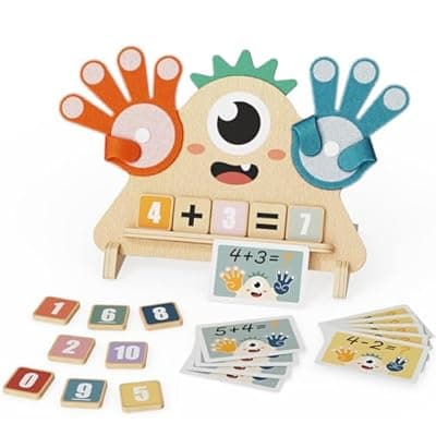 Paisure Montessori Toys for 3 4 5 Year Old, Preschool Learning Toys for Toddlers, Finger Math Number Counting Blocks for Kids, Educational Math Manipulatives for Boys Girls Birthday Gifts